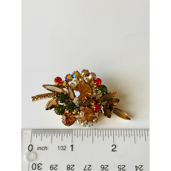 Juliana vintage gold tone rhinestone Brooch - Picture 4 of 5